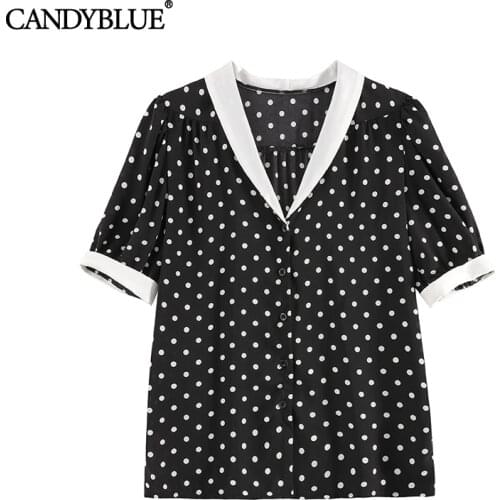 Candyblue Polka Dot Blouses