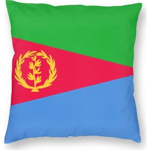 Eritrea Flag Cushion Covers Sofa Decoration Square Throw Pillow Cover 45x45