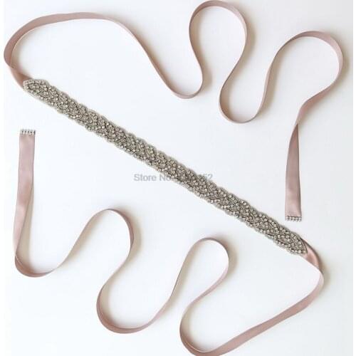 DHL 50pcs Vintage Bridal Handmade Ribbon Rhinestone Pearl Crystal Wedding Belt Sash shoe Sewing