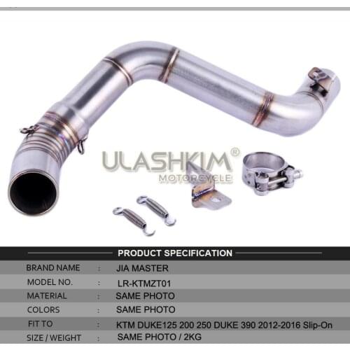 Duke200 Duke390 Motorcycle Exhaust middle pipe Round Muffler for DUKE125 DUKE 200 DUKE 250 DUKE 390 2012-2016 Slip-On
