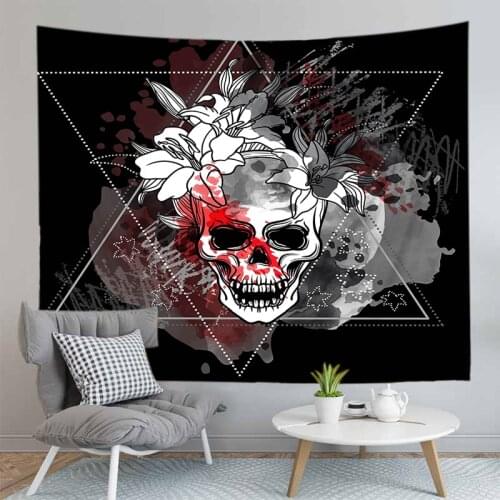 Boho Decor Skeleton Skull Tapestry 3D Digital Printed Wall Hanging Tapestries Beach Towel Bedspread Yoga Mat