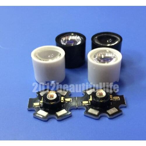 1W Infrared IR 850nm High Power Led Emitter with 20mm Star+ 10degree 60degree Secondary Optical Lens