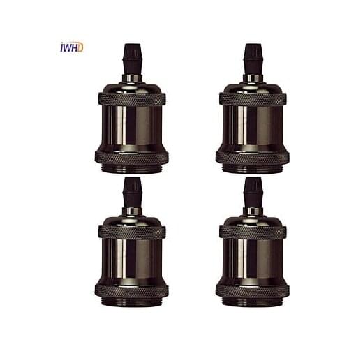 IWHD DIY Retro Vintage Lamp Holder Portalamparas E27 Socket Loft Industrial Style Douille Soquete E27 Lamp Base