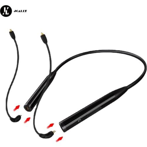 JCALLY Bluetooth 5.0 Wire Sports Run Hang Neck JCBT5S Replaceable Cable 0.78 mmcx QDC Bluetooth Module Cable