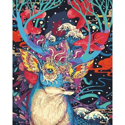 Admiration 40x50cm Oil Painting By Numbers Diy Paint By Numbers On Canvas Home Decor Frameless Digital Painting