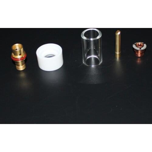 Tig Kit TIG Welding Torch Collet Gas Lens Short Glass Cup For WP SR 17 18 26