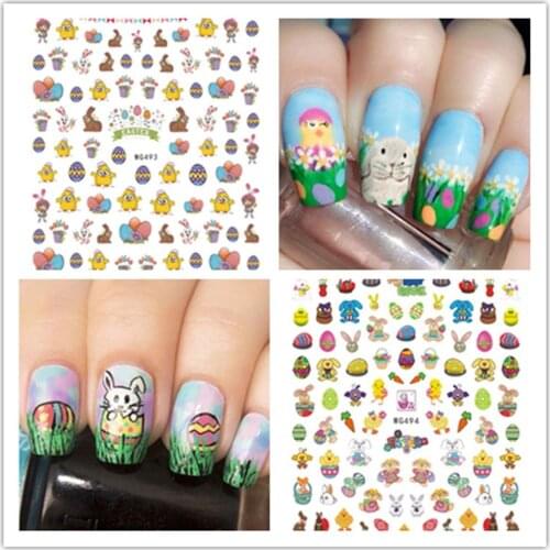 New Nail Art Stickers Easter Applique Ornaments 3D Adhesive Nail Stickers Nail Decoration Nail Supplies Nail Stickers Nails