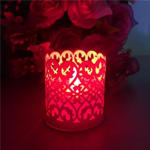Online decal flower paper spot paper tea light candle holders\holiday\Christmas Laser Paper Candle Wrapper for Home Decor