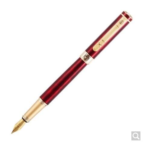 Picasso 902 Fountain Pen Pimio Picasso noble red stripes 0.5mm nib Pens Gold Clip Luxury Writing Supplies 13.6*1.3cm