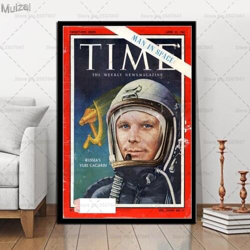 Space Heroes Yuri Gagarin Poster Canvas Painting Posters and Prints Wall Art Picture for Living Room Home Decor