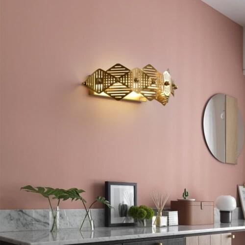 Postmodern light luxury wall lamp living room background wall bedroom bedside lamp simple personality household lamp