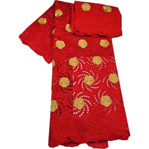 SJ Lace African Lace Fabric 2021 Embroidery Swiss Volie Lace In Switzerland Nigerian Cotton Lace Fabrics For Dress Sewing h3-14
