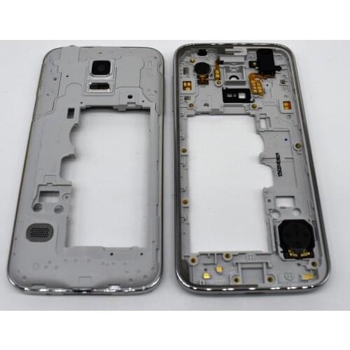 Mid Middle Frame Plate Bezel Housing + Camera Cover For Samsung Galaxy S5 mini g800f Silver Gold Dual/ Single Housing