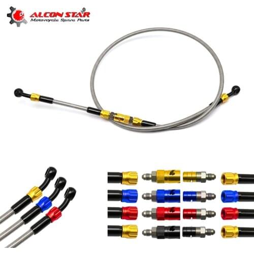 Alconstar- 800mm to 1200mm Motorcycle AN3 Brake Caliper Quick Removal Cover Tubing Disassembly Replace Brake Line Connector