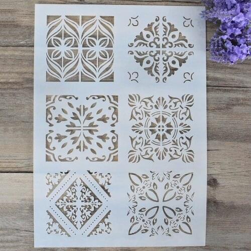 A4 A3 A2 DIY Craft Tile Stencil For Wall Painting Scrapbooking Stamping Album Decorative Embossing Paper Card