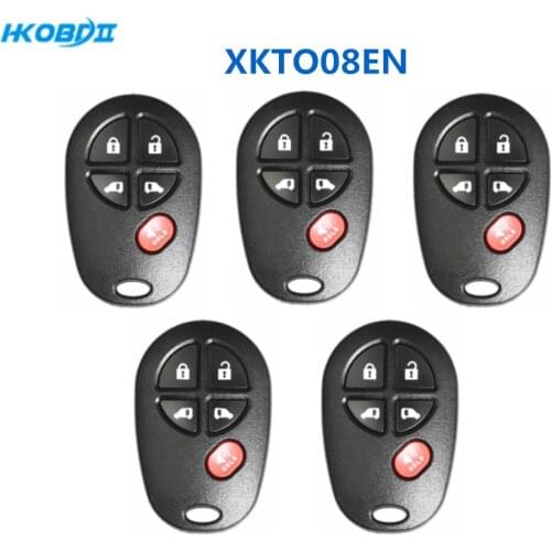 HKOBDII VVDI Wire XKTO08EN Universal Remote VVDI2 Car Key Remote for Xhorse VVDI Mini Max Key Tool forToyota Style