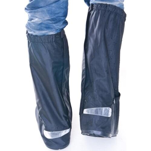 High Tube Waterproof Shoe Covers Reusable Oxford Thicken Non-Slip Rain Boots Outdoor Motorcycle Locomotive Bike Boot Rain Cover
