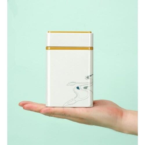 Green Tea Caddy Iron Canister Small Black Tea Storage Iron Box Longjing Tea High Grade Pu'er Portable Sealed Jar