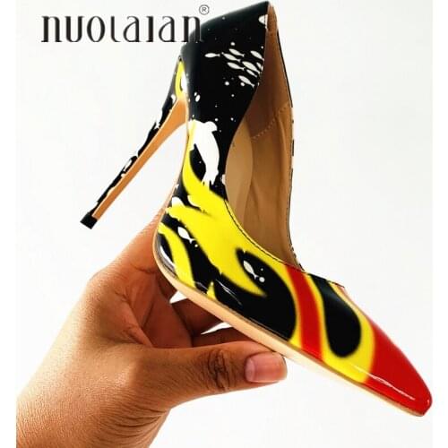 Women Pumps High Heels Shoes 12cm Black Stiletto Pointed Toe Woman Shoes Sexy Party Shoes Thin Heels for Women Plus Size 4-11