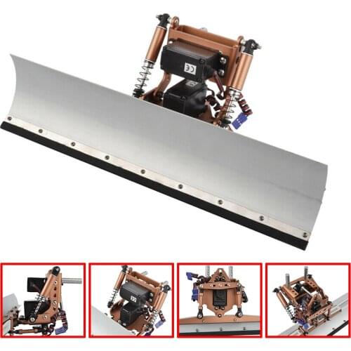 1/10 RC Metal Radio Control Snow Shovel And Servo for Traxxas TRX4 TRX-4 Axial SCX10 RC Crawler Car Snow Sweeping Tools