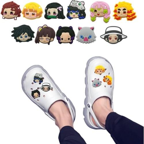 1pcs Hot Anime Shoe Charms Action Figure Shoe Decoration Japan Styles Accessories Cartoon Shoe Ornaments Kids Gift