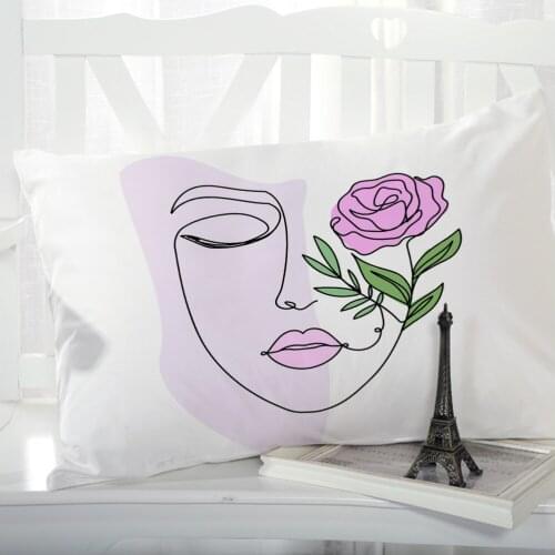 1pc Pillow cover Pillow case Luxury Bedding Pillowcase Pillowcovers decorative 50x70 Customizable size 3D Print Woman pink