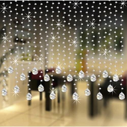 22 strip of 1 meter Crystal Glass Beads Strands Door Curtain Crystal Bead Curtain Shade Curtain New Porch Hang Curtain