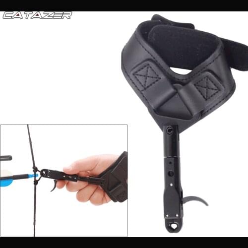 Archery Accessories 1pcs Archery Wrist Release Aids Trigger Caliper Straps Adjustable Compound Bow Shoot for Compound Bow