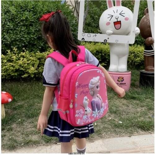 Disney mochila bag Frozen Elsa Childrens School Cute Bag plecak 3d Bag Cartoon Print Cute Anime kids Backpack Primary