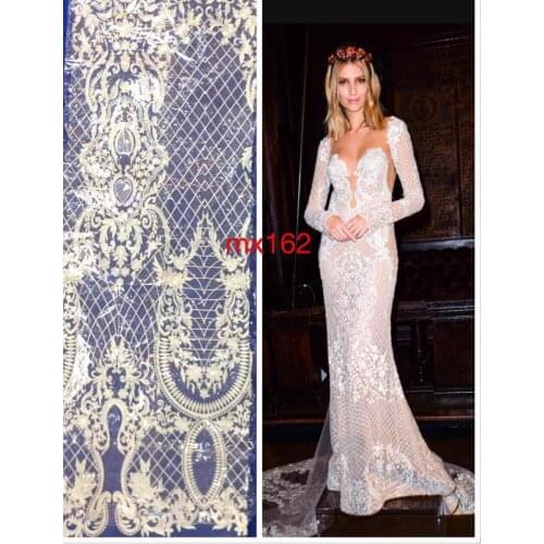 French Net Lace Fabric SYJ-42920 Latest african guipure lace fabric with embroidery mesh nigerian tulle lace fabric