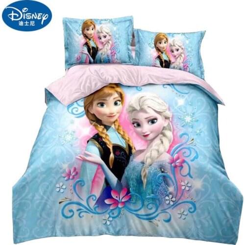 Disney princess duvet cover set twin size bedding for girls bedroom decor single bedclothes coverlet children kids bed sheets