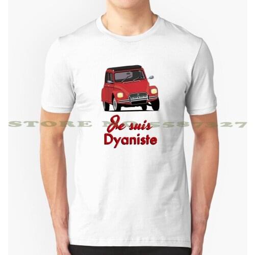 Je Suis Dyaniste - Citroën Dyane - Red - Illustration Fashion Vintage Tshirt T Shirts Classic Car Vintage Car Auto Retro Cars