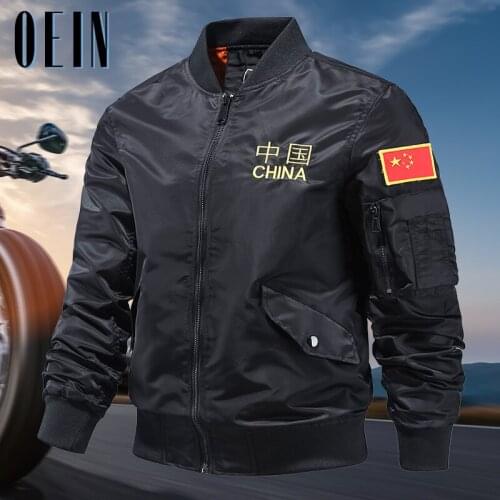 OEIN Autumn Military Jacket Outwear Mens Pilot Army Bomber Jackets Zipper Coat 2021 Casual Baseball Jackets Slim Varsity Jackets