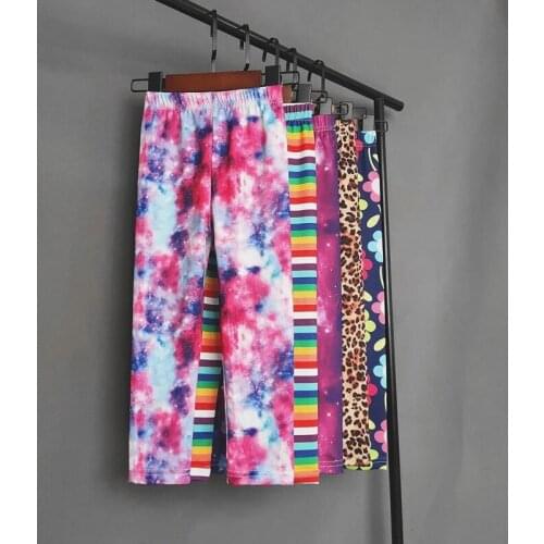 Summer Sweet Girl Pants Baby Kids Skinny Elastic Leggings Children Floral Printed Girls Pants Trousers Clothes