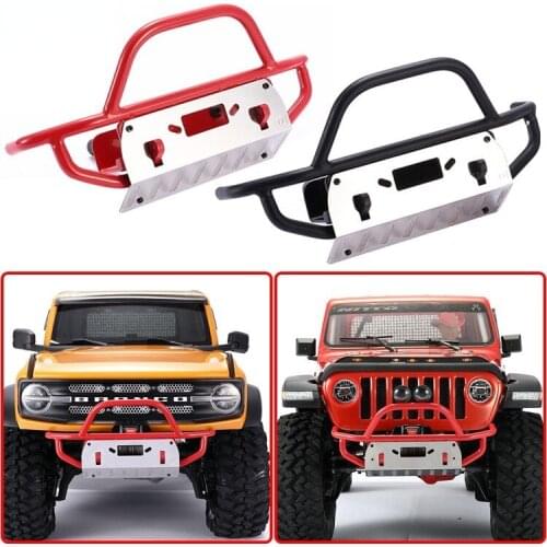 Metal Front Bumper for Traxxas TRX4 Bronco Chevrolet K5 Defender Axial SCX0 III Jeep Wrangler 1/10 Rc Car Parts