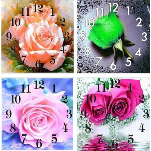 Full Square Round 5D Diamond Painting Kit Cross stitch Diamond Embroidery Mosaic Red Rose Flower Gift
