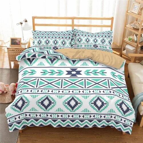 Multiple Colour Geometric Pattern Stripes Duvet Cover Pillowcase 3D Bedding Set Adult Child Quilt Cover Single Twin Queen King