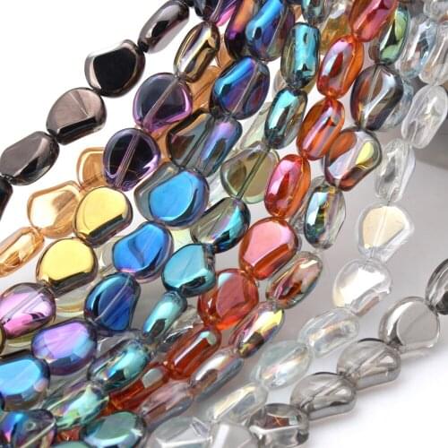 OlingArt Big broad bean shape 15MM 18pcs/lot Multicolored mixing charm Glass Loose Beads DIY earring/necklace Jewelry Making