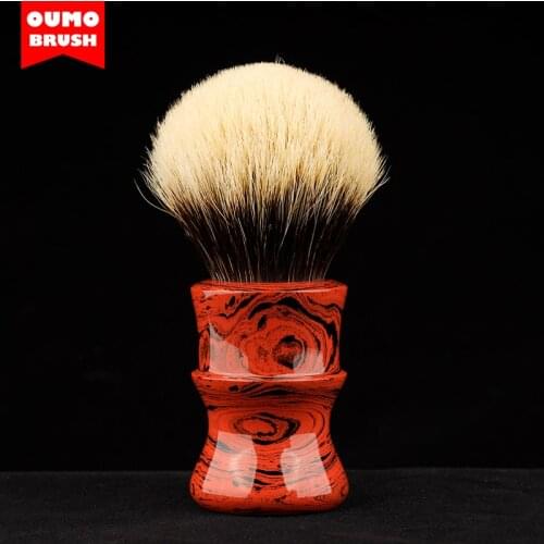 OUMO BRUSH - Carrys collection ‘Babel Ebonite China red’ 26mm Shaving brush DHL free