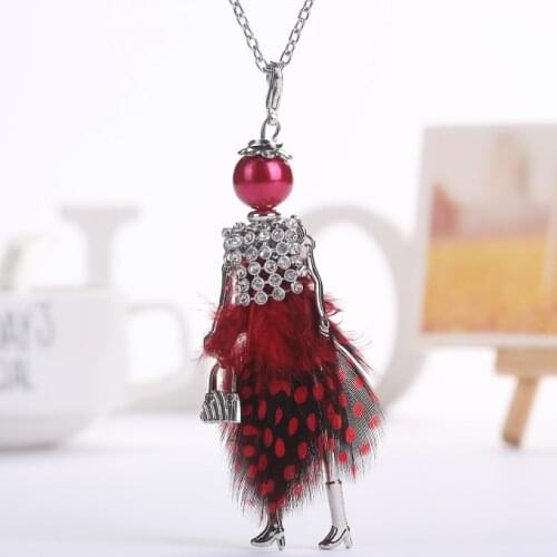 YLWHJJ brand new doll long chain cute pendant necklace for women hot girl fashion jewelry necklace