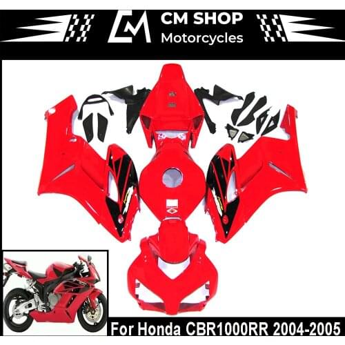 Para HOANDA CBR1000RR 04 05 CBR1000 2004 2005 CBR 1000RR 2004 2005 inyección rojo carenado para Kit de carenado