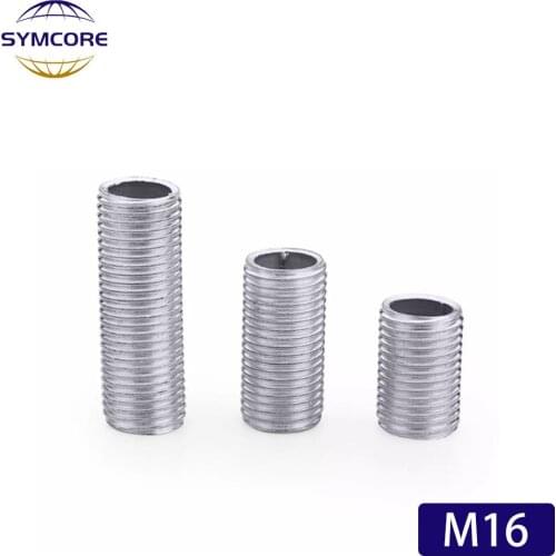 M16 hollow external tooth tube screw tube diameter 16mm full tooth straight tube straight rod threaded rod lighting accessories