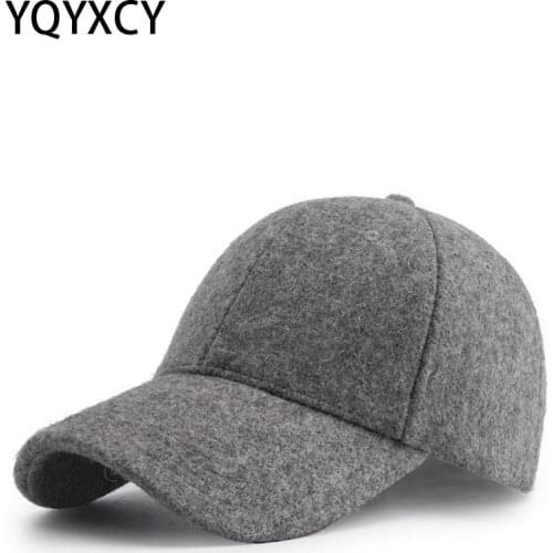 Wool Baseball Cap Women Men Snapback Winter Hats For Women Unisex Dad Hat Female Thick Warm Gorras Bone Male Casquette