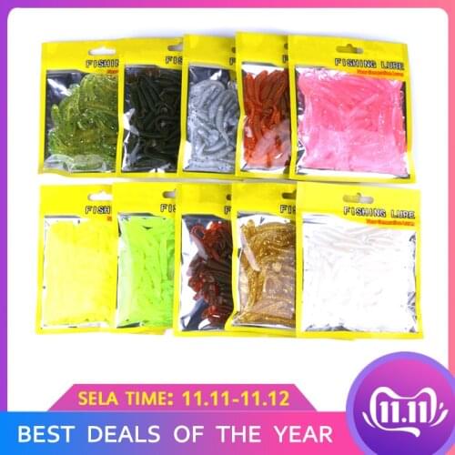 Spiral T Fish Bait Artificial Soft Lure Striped Fishing Worm Spinning Softbaits Tackles Tools River