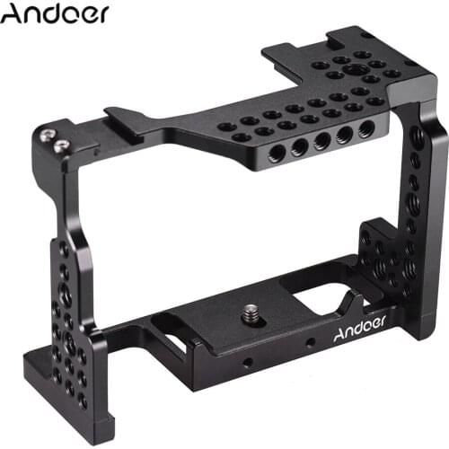 Andoer Camera Cage Aluminum Alloy 1/4" Screw Video Film Movie Making Stabilizer for Sony A7II/A7III/A7SII/A7M3/A7RII/A7RIII