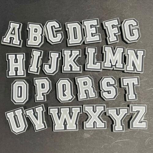 26 English Alphabet Luminous PVC Shoe Charms Fluorescence A-Z Letters Glowing Shoe Accessories Free Combination Decorations