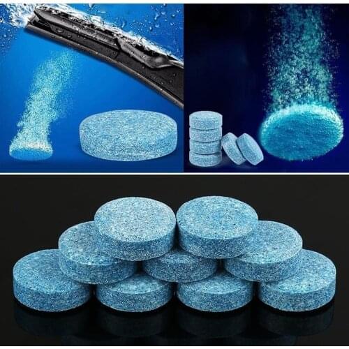 10pcs/set Car Vehicles Windshield Solid Soap Piece Window Glass Washing Cleaning Effervescent Tablets