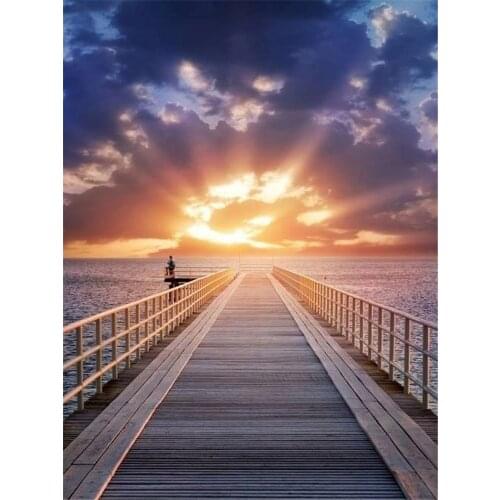 Lake Sunrise Flower Boat DIY Cross Stitch 11CT Embroidery Kits Needlework Craft Set Cotton Thread Printed Canvas Design