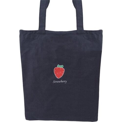 Women Shopping Bag Cartoon Fruit Patterns Shopping Bag Simple Leisure Student Daily Use Large Capacity Tote Bags Femme