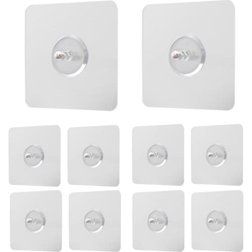 10pcs Punch-Free Non-Marking Screw Stickers Wall Picture Hook Invisible Traceless Hardwall Drywall Picture Hanging Kit Home Tool
